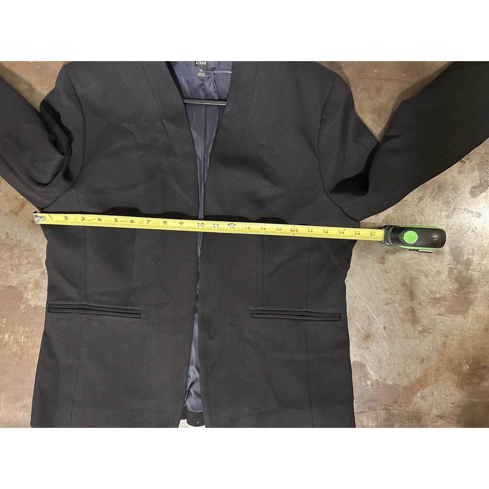 J.Crew 365 Going Out Blazer Womens Black Sz 14 Open Business Academia Office - Picture 12 of 12